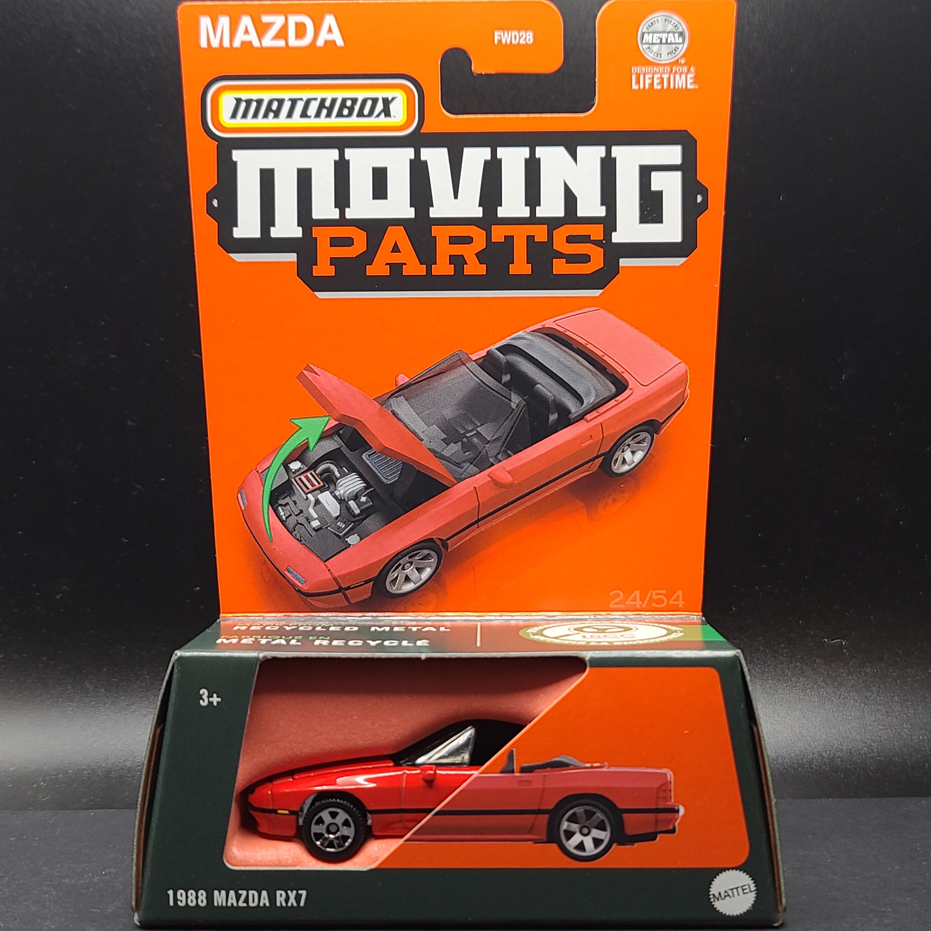Matchbox '88 Mazda RX-7 (2024 Moving Parts Mix 4)